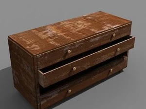 old chest of drawers 3D Model