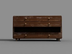 old chest of drawers Modèle 3D