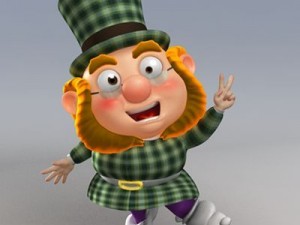 cartoon dwarf leprechaun rig 3D Модель