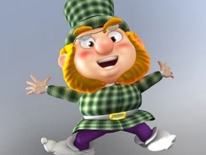 cartoon dwarf leprechaun rig Modèle 3D