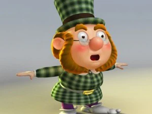 cartoon dwarf leprechaun rig 3D Model