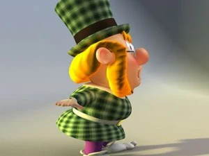 cartoon dwarf leprechaun rig 3D Model