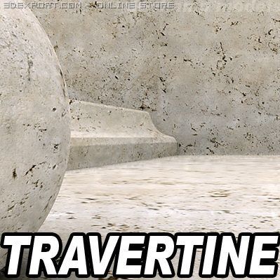 travertin marble CG Dokuları .c4d .max .obj .3ds .fbx .stl .blend 