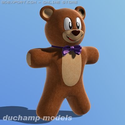 teddy bear Modelo 3D .c4d .max .obj .3ds .fbx .stl .blend 