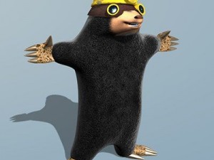 mole cartoon character 3D Model
