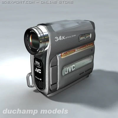 jvc camcorder 3D Model .c4d .max .obj .3ds .fbx .stl .blend 
