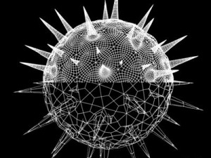 spherical virus cell Modelo 3D