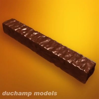 chocolate bar 3D Model .c4d .max .obj .3ds .fbx .stl .blend 