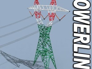 high voltage powerline 3D Model