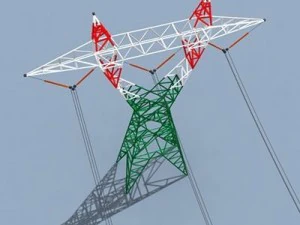 high voltage powerline 3D Model