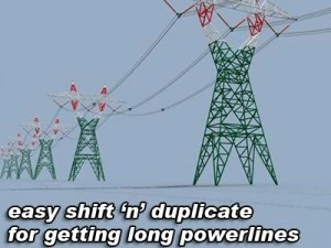 high voltage powerline 3D Model