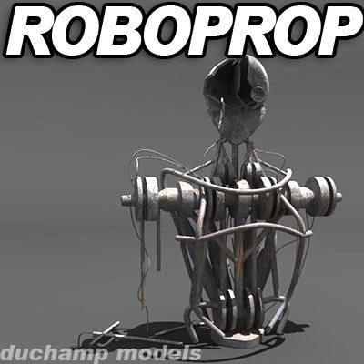 robot prop 3D Model .c4d .max .obj .3ds .fbx .stl .blend 