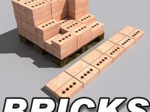 bricks and pallet 3D Model