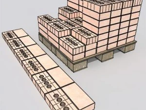 bricks and pallet 3D Model