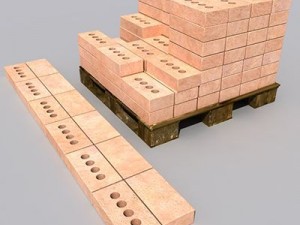 bricks and pallet Modèle 3D