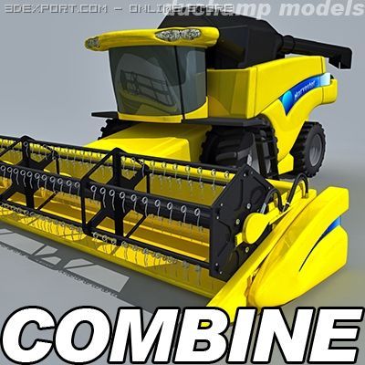 combine harvester 3D-Modell .c4d .max .obj .3ds .fbx .stl .blend 