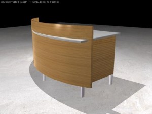 modern receptionist desk Modèle 3D