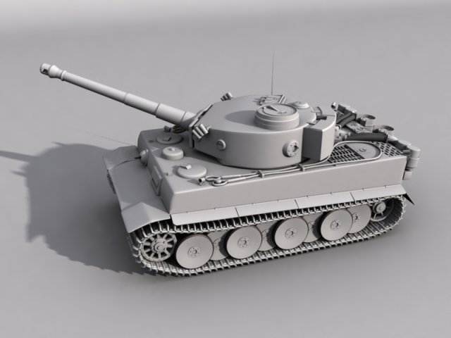 tiger tank 3D Model .c4d .max .obj .3ds .fbx .stl .blend 