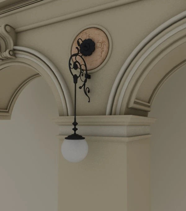 wall lamp 3D Model .c4d .max .obj .3ds .fbx .stl .blend 