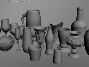 glass collection 3D मॉडल