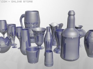 glass collection 3D Model