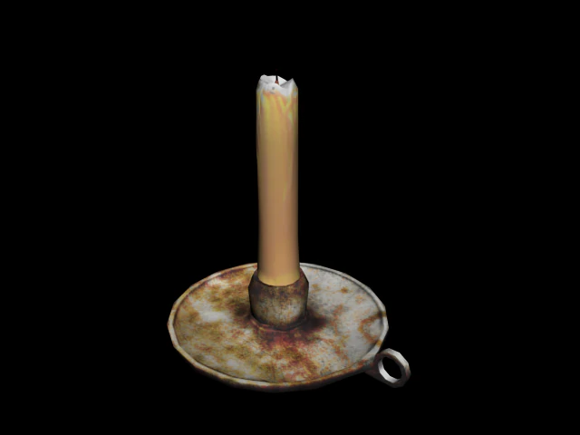 scary candle 3D Model .c4d .max .obj .3ds .fbx .stl .blend 