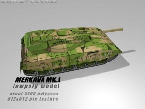 merkava mk 1 Modelo 3D
