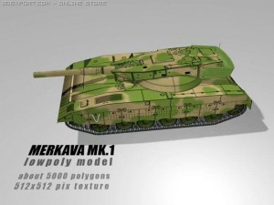 merkava mk 1 Modelo 3D
