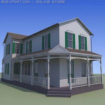 house a2 3D Model .c4d .max .obj .3ds .fbx .stl .blend 