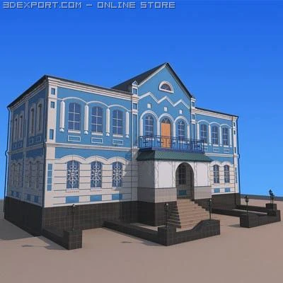 town building 3D Model .c4d .max .obj .3ds .fbx .stl .blend
