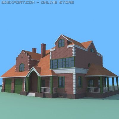 modern house 1 3D Model .c4d .max .obj .3ds .fbx .stl .blend 