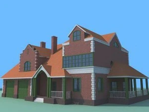 modernes Haus 1 3D Modell