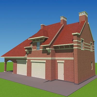 garage Model 3D .c4d .max .obj .3ds .fbx .stl .blend