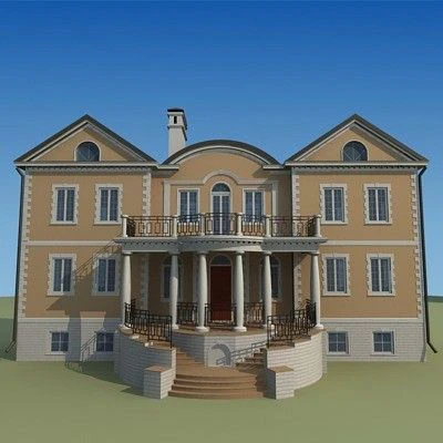 2storey home 3D Model .c4d .max .obj .3ds .fbx .stl .blend 