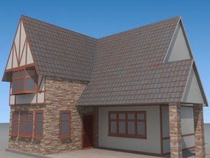 low poly house 3 Modello 3D