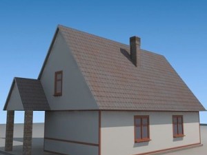 low poly house 3 Model 3D