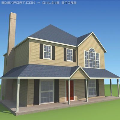 lowpoly home4 Model 3D .c4d .max .obj .3ds .fbx .stl .blend 