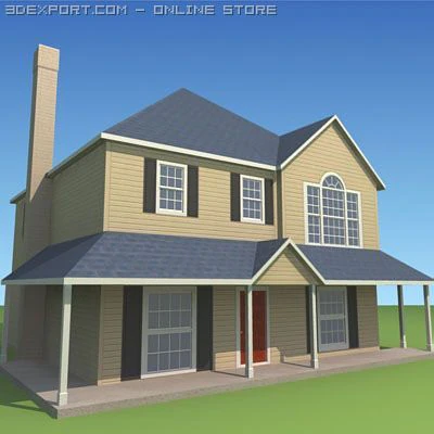 lowpoly home4 3D Model .c4d .max .obj .3ds .fbx .stl .blend 