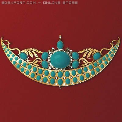 russian brooch 3D 모델 .c4d .max .obj .3ds .fbx .stl .blend 