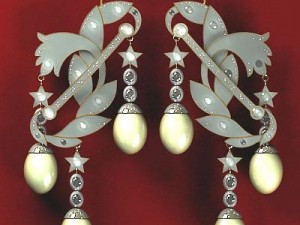 french ear rings Modello 3D
