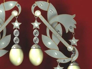 french ear rings 3D Model