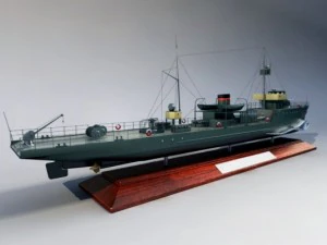 trawler the ship land mine t207 1940 3D Model