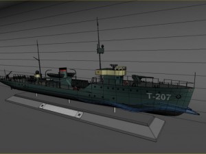 trawler the ship land mine t207 1940 3D-Modell