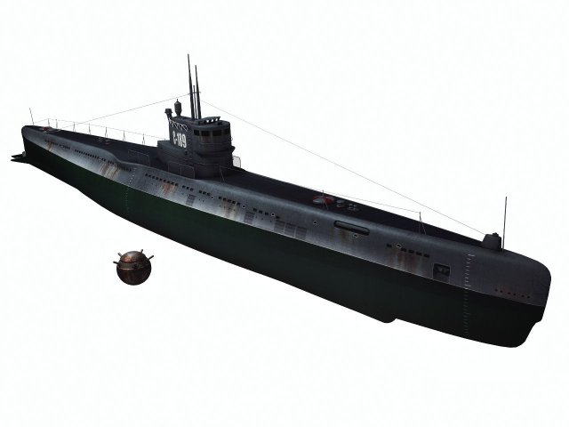 s189  project 613  russian submarine 3D Model .c4d .max .obj .3ds .fbx .stl .blend 