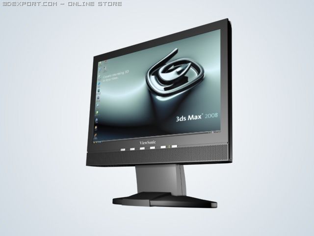 widescreen lcd 19 3D Model .c4d .max .obj .3ds .fbx .stl .blend 