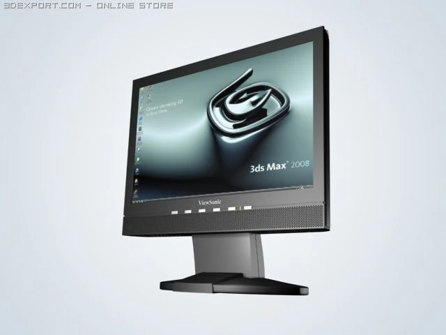 geniş ekran lcd 19 3D Model .c4d .max .obj .3ds .fbx .stl .blend 