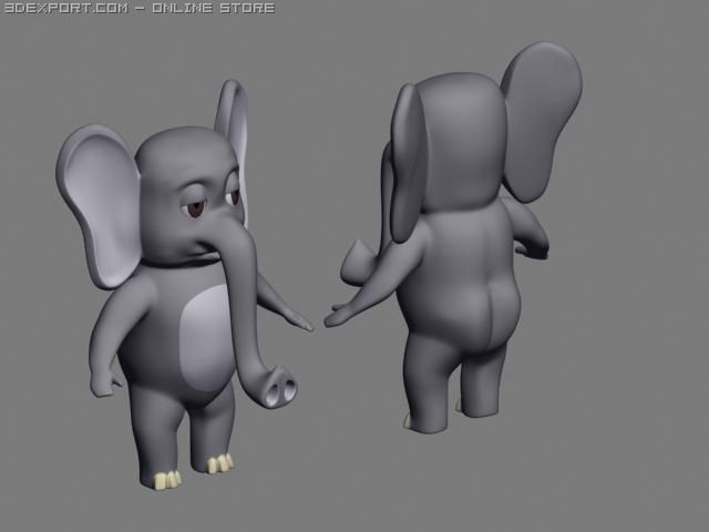 elephant 3Dモデル .c4d .max .obj .3ds .fbx .stl .blend