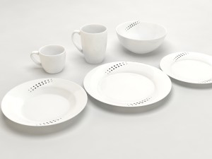 common round dishes Modèle 3D