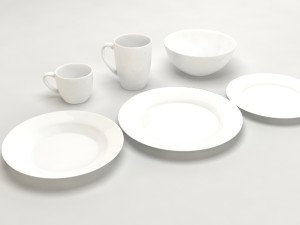 common round dishes Modelo 3D