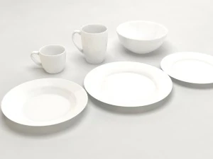 common round dishes 3D Model